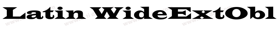 Latin WideExtObl Normal字体转换